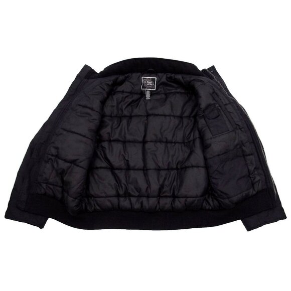 Vtg 90s LL Cool J Bomber Jacket Mens Large Black Quilt Lined Nylon Heavyweight - Picture 5 of 15